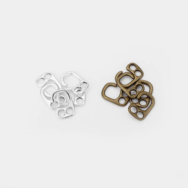 10pcs Charms Double Hole Hooks Clasps For 5mm Round Leather Cord Bracelet Jewelry Making Findings | Украшения и аксессуары