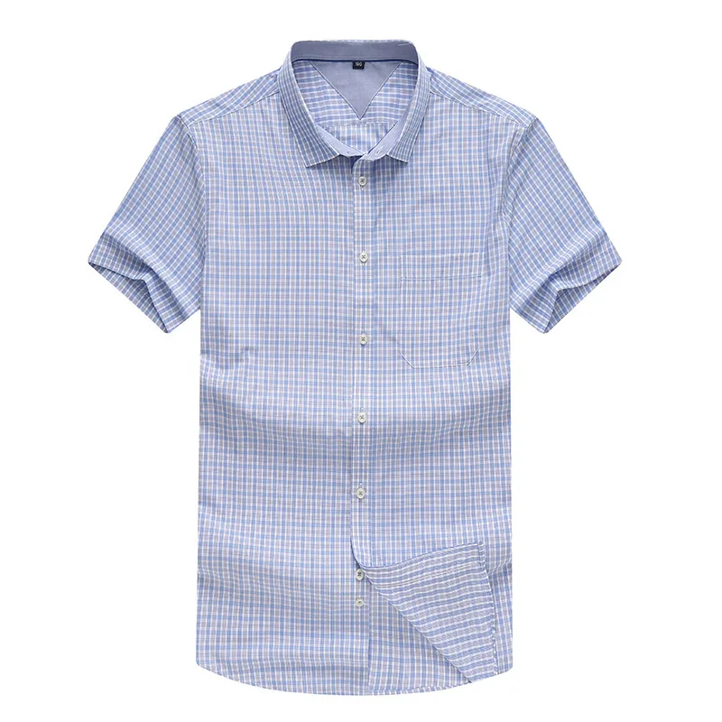 Мужские рубашки 10XL 9XL 8XL 6XL 5XL 100% хлопок повседневные свободные клетчатые с