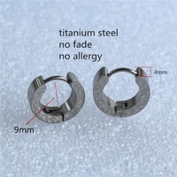 titanium 316l stainless steel hoop earrings vacuum no fade anti allergy 4mm9mm