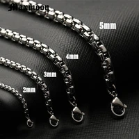maxmoon men stainless steel bracelet 2345mm square rolo chain bracelet bangle women for men gift good quality whosale