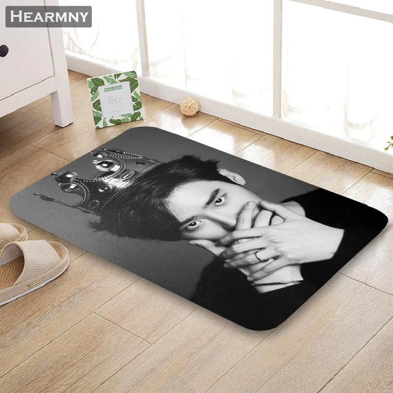 Коврик Custom Lee Jong Suk для пола/ванной/кухни/пляжа из фланели, спонжевой ткани, с 3D-печатью и пышным декором для спальни.