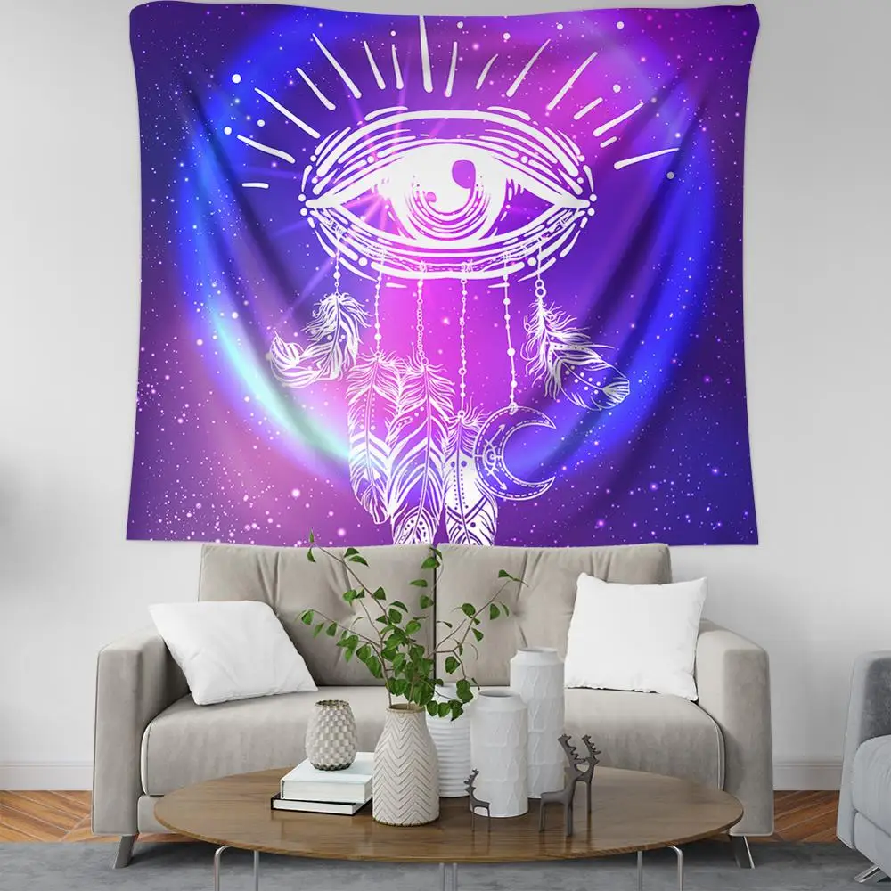 Настенный декор гобелен индийская настенная подвеска ковер с рисунком пером