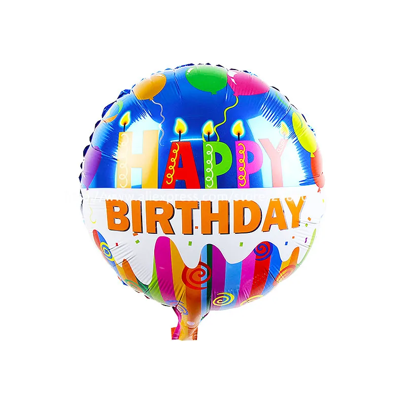 

25pcs/lot 18inch happy birthday cake foil balloons children birthday decoration globos Happy birthday party decoration supplies