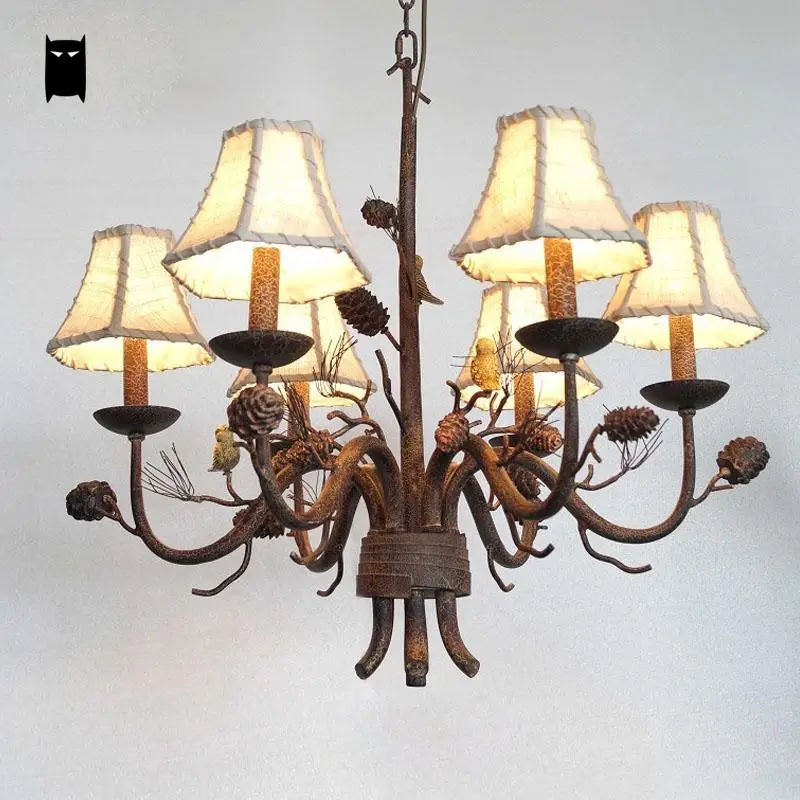 Подвесной светильник в винтажном стиле с железной подвеской | Лампы и освещение