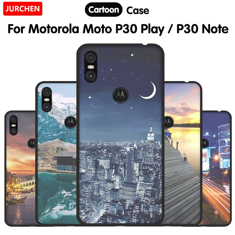 Мягкий чехол JURCHEN для Motorola Moto P30 Note телефона 6 2 милый Play из ТПУ силиконовый