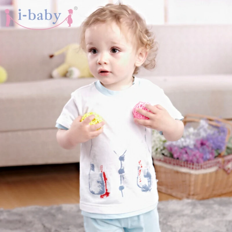 Детская одежда i baby детская для новорожденных 100% хлопок футболки с коротким