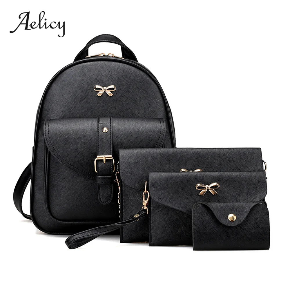 Aelicy 4 комплекта женский дорожный Рюкзак Школьная Сумка через плечо Модный