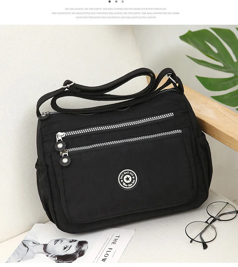 Multi-functional Women's Shoulder Bag Casual Crossbody Bag Nylon Waterproof Women Bolsa Messenger Bag Female Travel coin purse