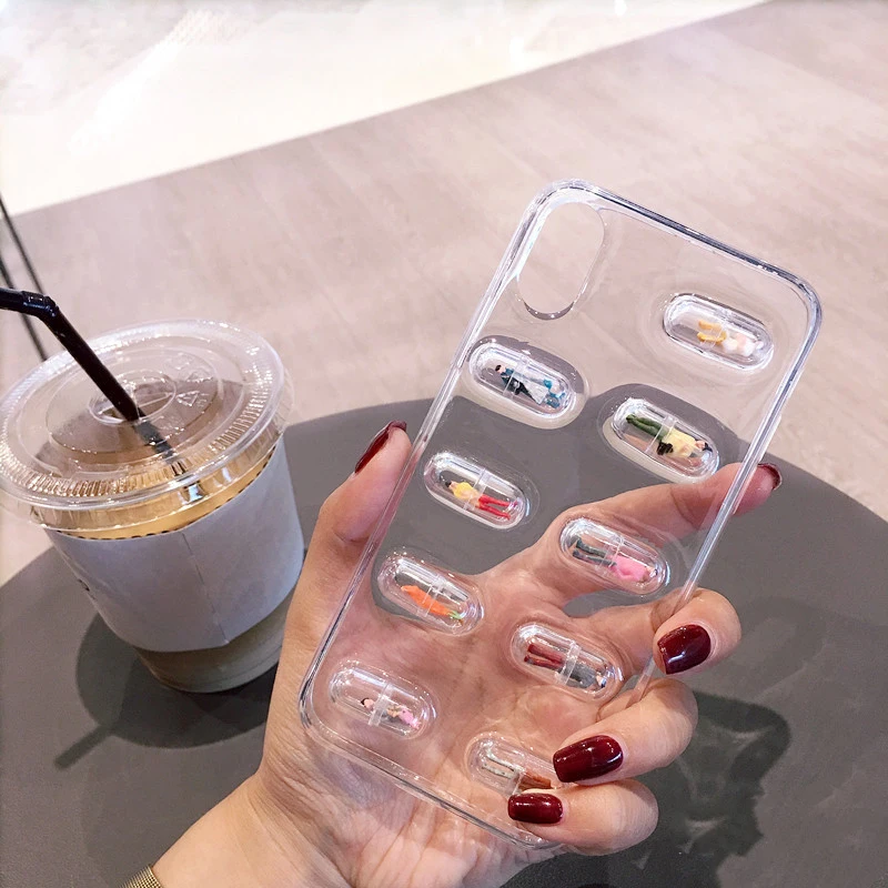 GlamPhone чехол Capsule Person сотовый Чехол для телефона для iphone X 8 8plus Прозрачная мягкая задняя крышка для iphone 7 6 6S 7plus 6plus 6S