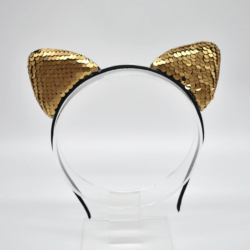 Повязка на голову для девочек с блестками и рыбками повязка милыми кошачьими