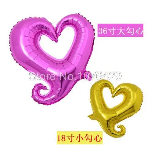 1 шт 36 дюймовый крюк сердце любовь шарики из фольги разных форм для свадьбы KTV