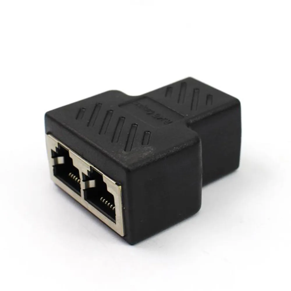Преобразование добавить Ethernet пластиковый медный сердечник от 1 до 2 LAN RJ45 разъем
