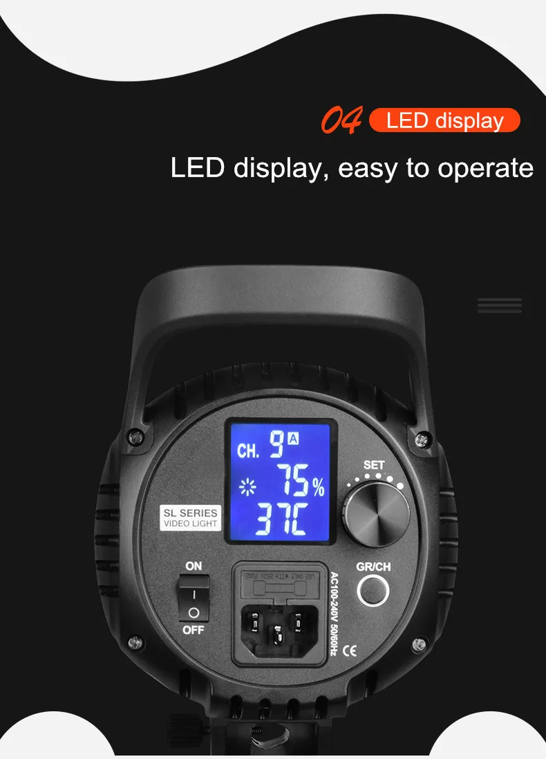 Godox SL-60W 5600K светодиодный Foto лампа Bowens светодиодный светильник для видеосъемки Для фото телефона DSLR камера светильник ing Studio Фотография