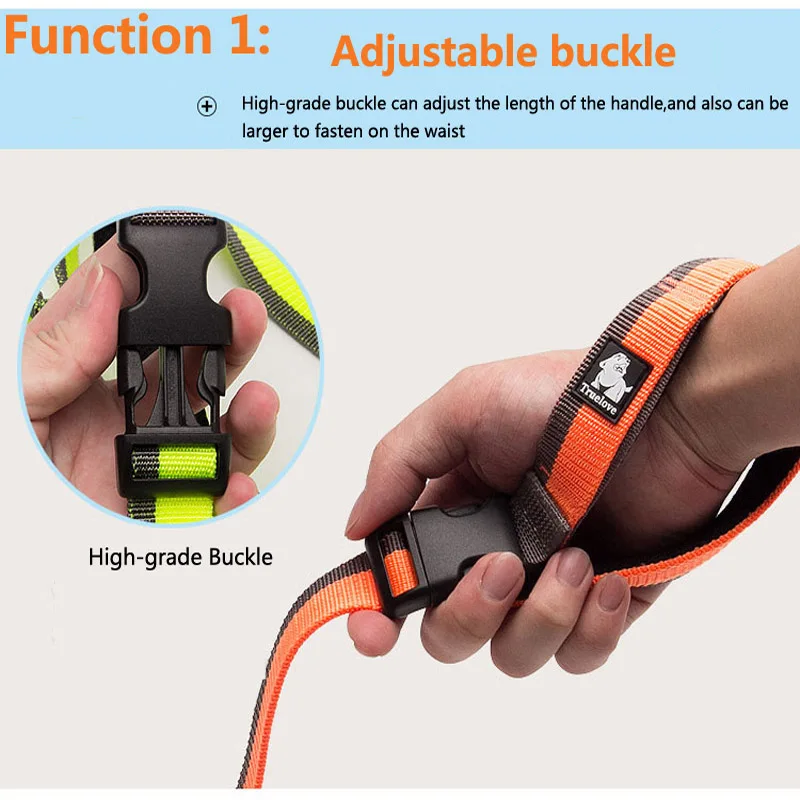 Running Bungee Dog Leash Hands free leash for dog Adjustable Nylon Elastic Retractable Lead dogs Jogging Walking Red | Дом и сад