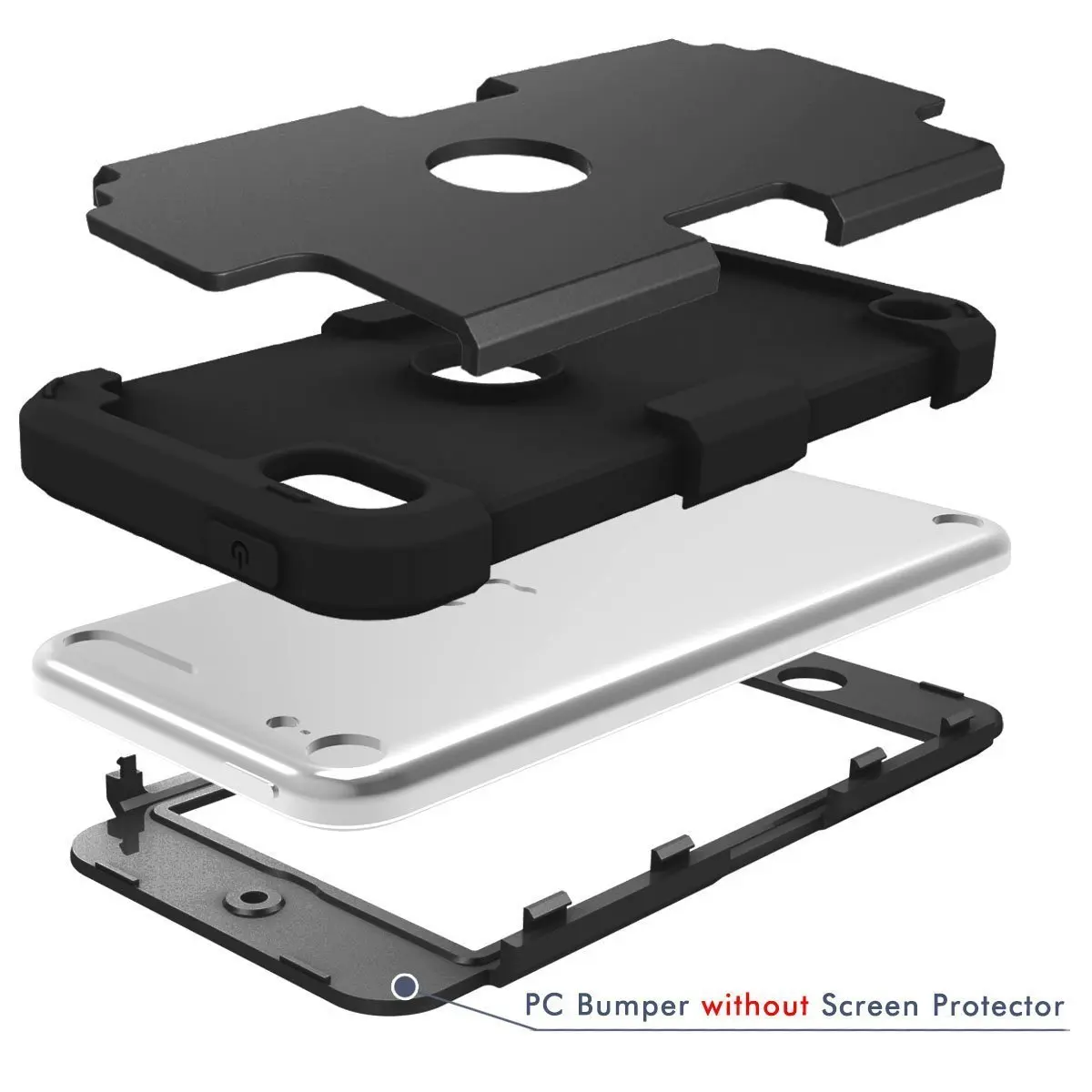 Для iPod Touch 7/Touch 6th/5th поколение чехол сверхпрочный противоударный силиконовый
