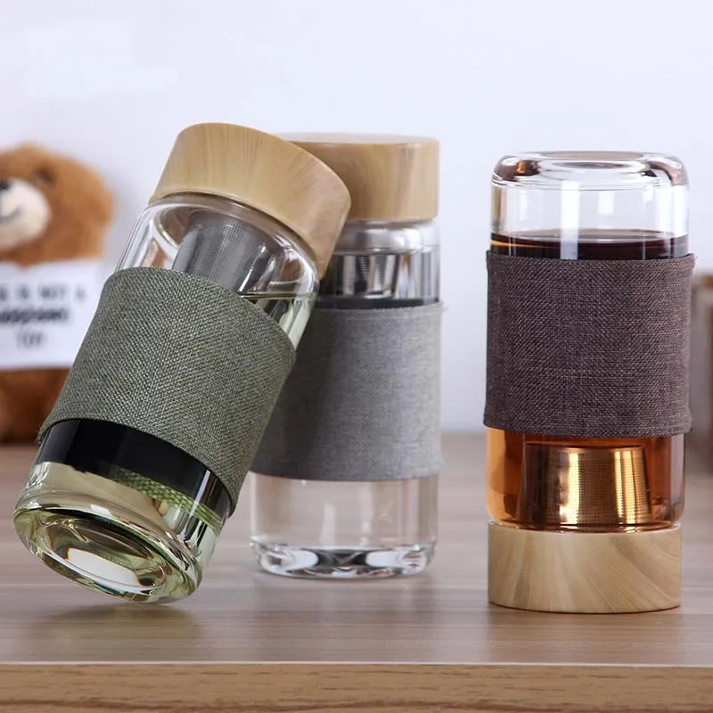 400 мл My Bottle стеклянный заварник для чая бутылка воды с фильтром из нержавеющей