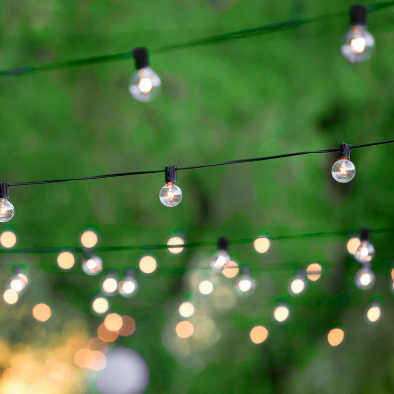 ORAOKO струнные огни прозрачные колбы G40 Guirnalda Luces Decorativas для праздника Рождество