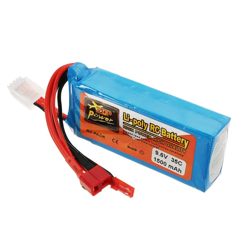 Перезаряжаемые lipo Батарея ZOP Мощность 9.6 В 1500 мАч 35C JST/T штекер | Игрушки и хобби