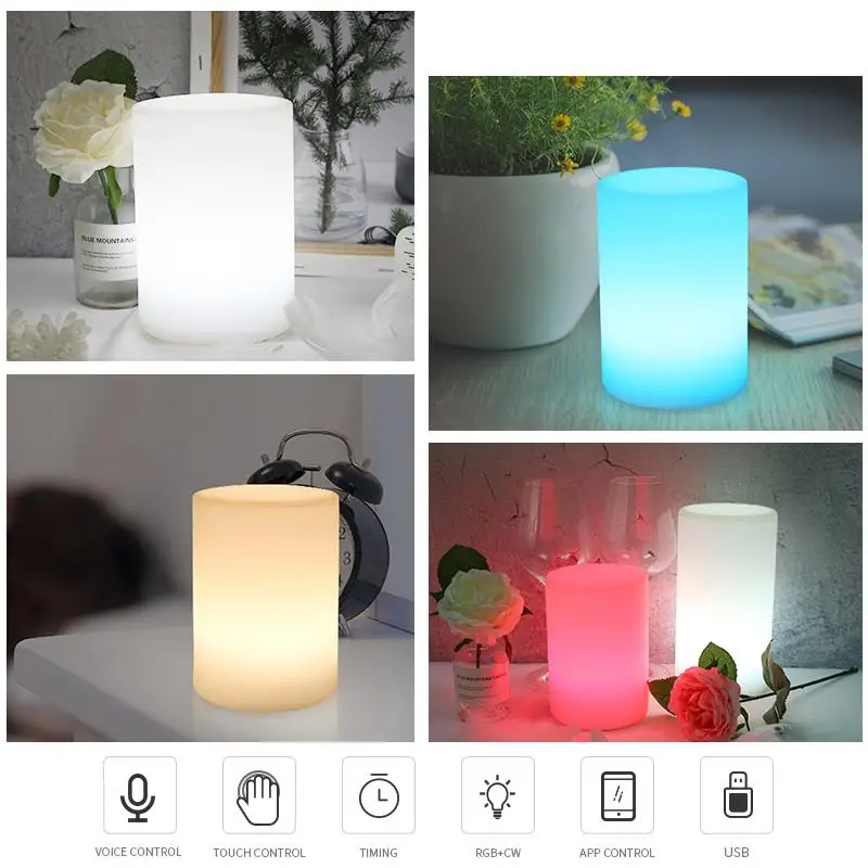 

Colorful Children Lamp Ambient Light RGB Phone App Control Alexa Google Home Voice Christmas Gift