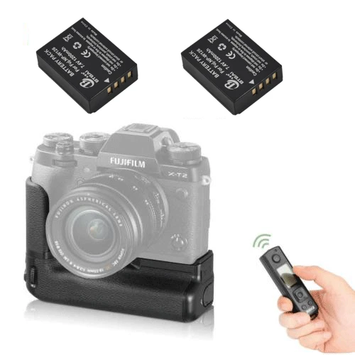 JinTu MK-XT2 Pro Батарейная ручка+ ИК-пульт дистанционного управления+ 2x NP-W126 для цифровой фотокамеры Fuji Fujifilm X-T2 XT2 как VPB-XT2 SLR Камера W/с 2-шаговым кнопка спуска затвора