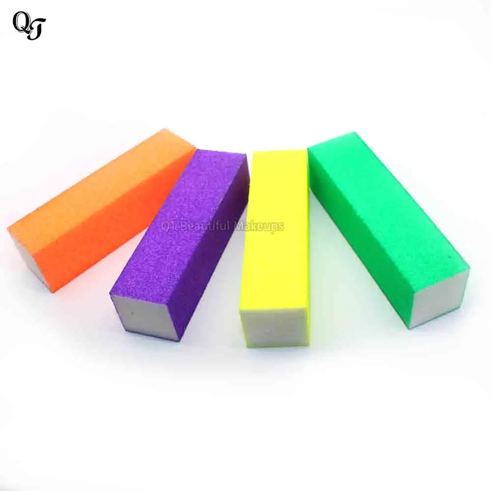 4 шт. разноцветные пилочки для ногтей зеленого/оранжевого/фиолетового/желтого