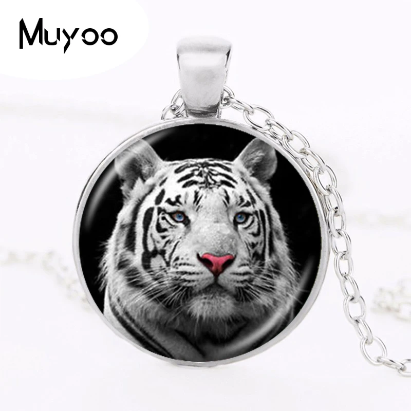 Ожерелье с тигром натуральный большой кулон в виде кота ювелирное изделие