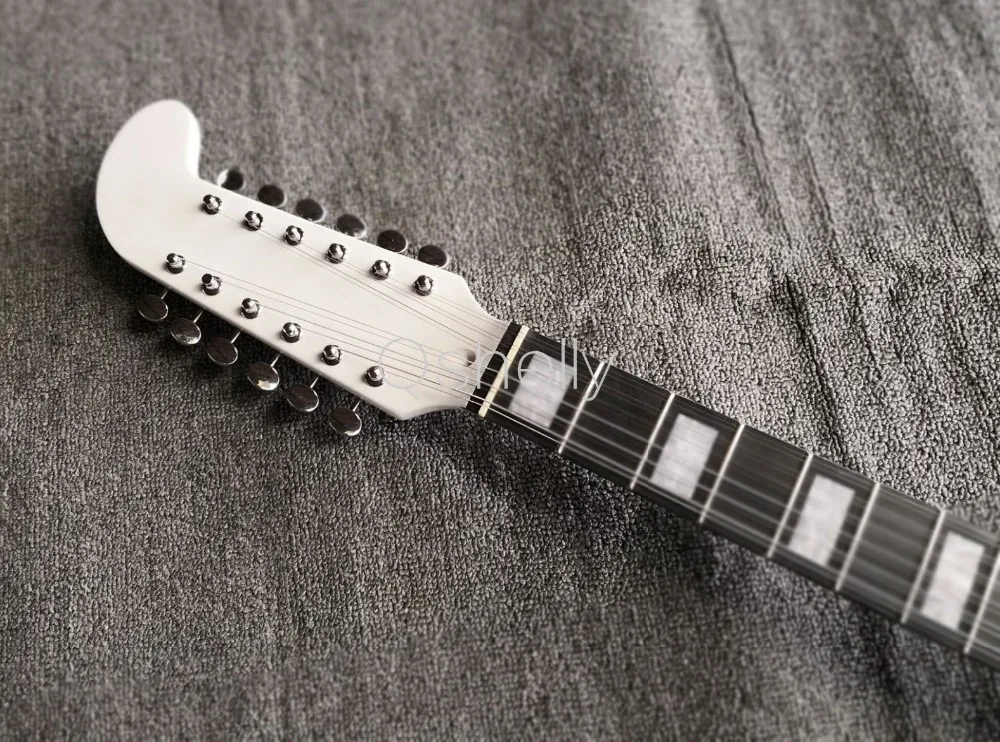 Высококачественный QShelly custom FD 12 струн алое тело фингерборд из черного дерева