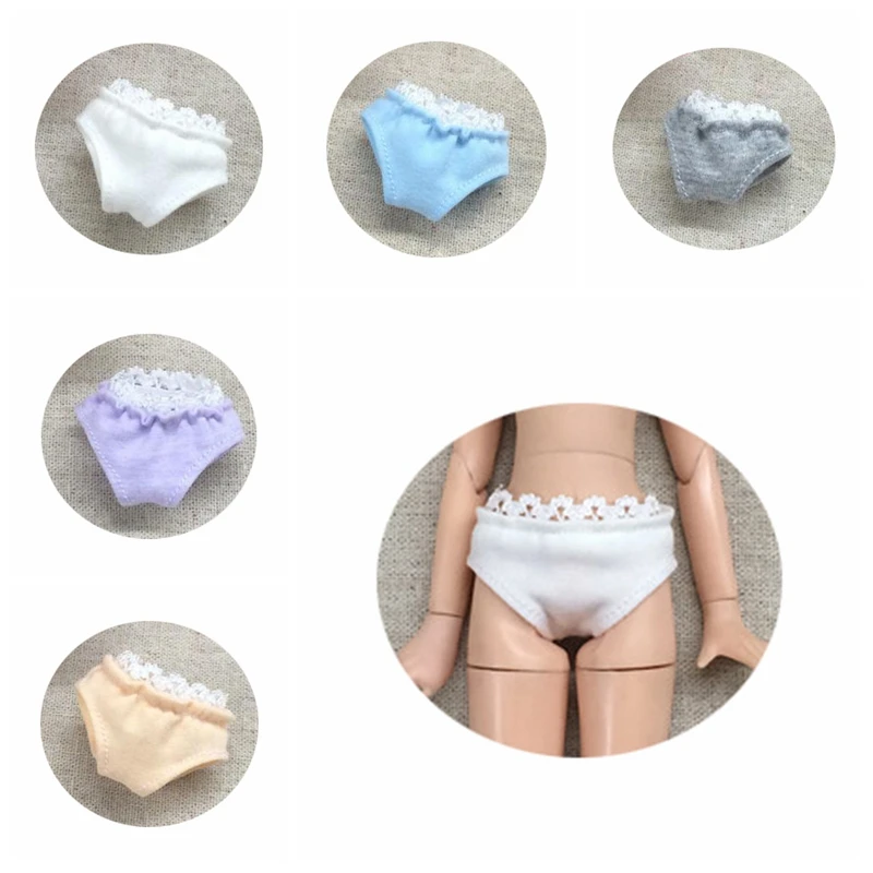 5 шт. кружевные трусы-плавки для Кукла Барби трусики для blyth Pant девушка играть кукла аксессуары 5 цветов DC001