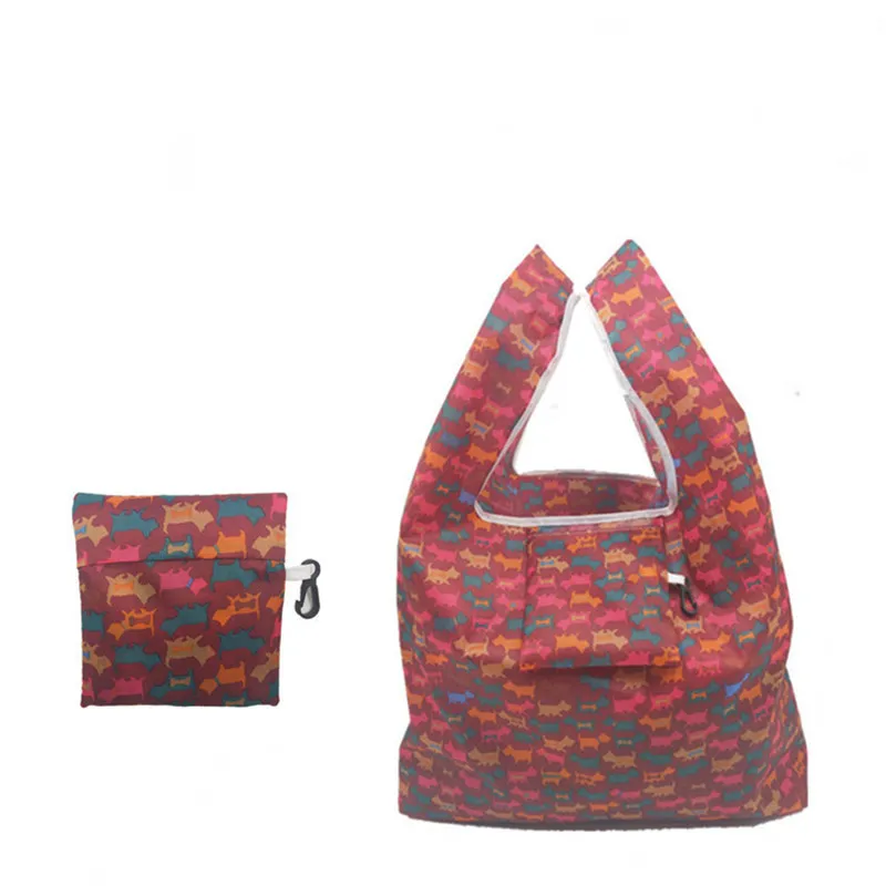 Карманная квадратная хозяйственная сумка Экологичная Складная многоразовая
