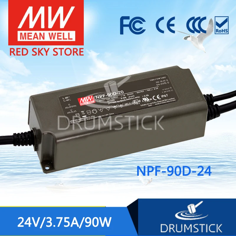 Meanwell NPF 90D 24 24V 3.75A meanwell 90W одиночный выход Индикатор импульсный