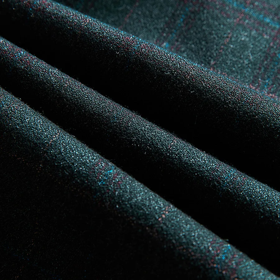 Мужской приталенный костюм из 3 предметов однобортный клетчатый Блейзер пиджак