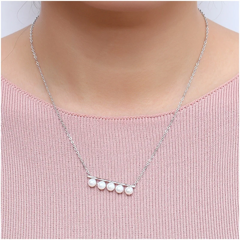 Женское Ожерелье-чокер из серебра 925 пробы с жемчугом | Украшения и аксессуары