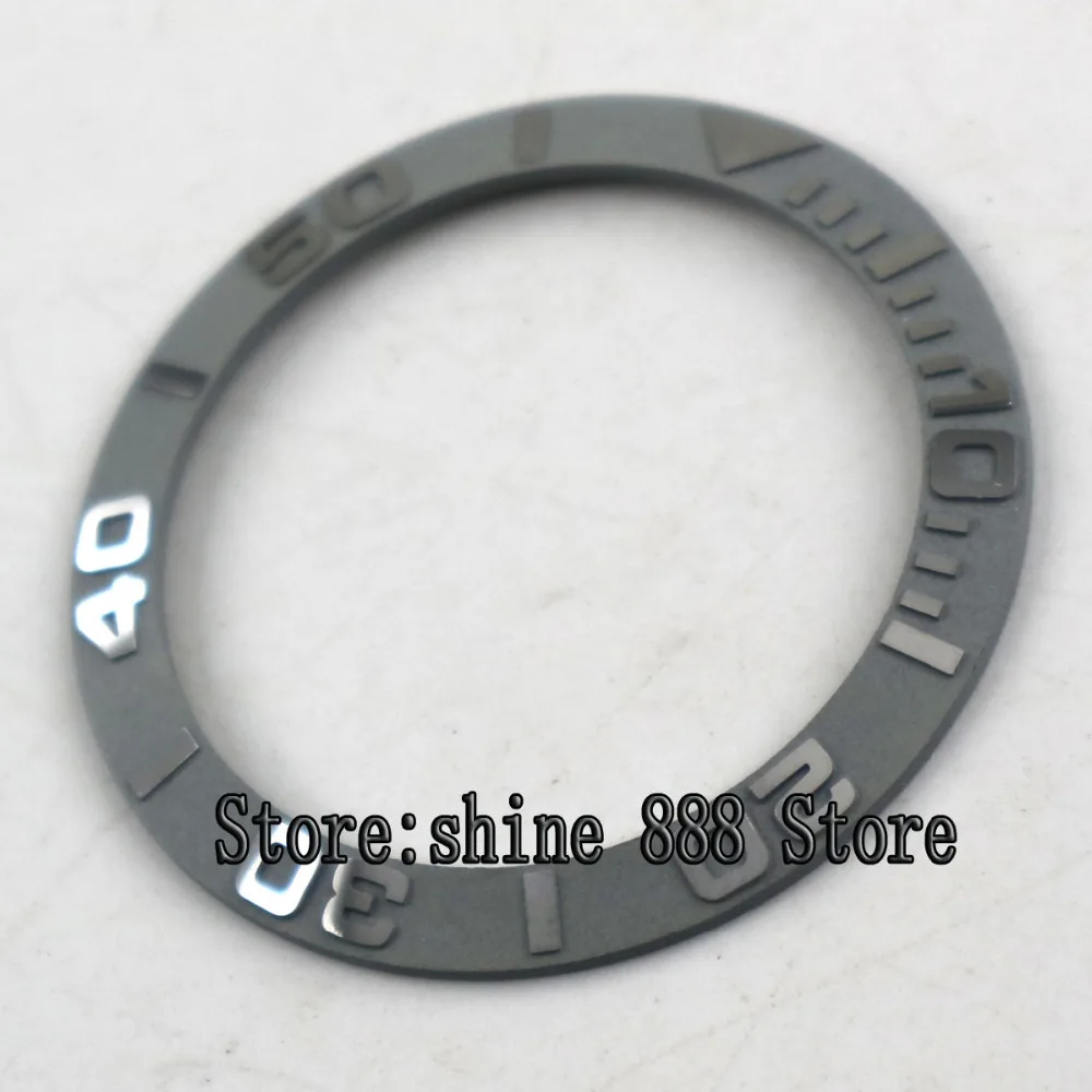 

39.8mm brushed gray ceramic bezel insert for 43mm sub mens watch