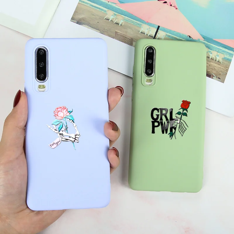 Мягкий чехол с цветами для Huawei P20 PRO Mate 20 P30 P 10 30 P9 P10 Lite силиконовый из ТПУ