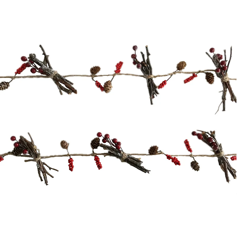 Новогодняя гирлянда из сосны и мороза 2 м|Искусственные сухие цветы| |