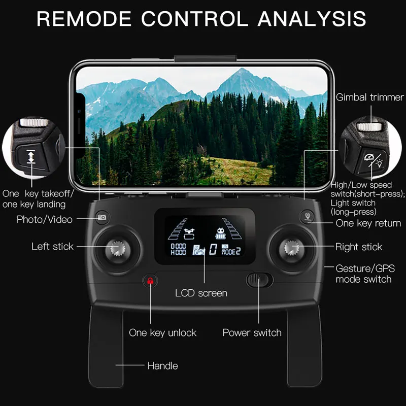 Флэш-Дрон GPS Wi-Fi FPV HD-камера 2K функция стабилизации оптический поток