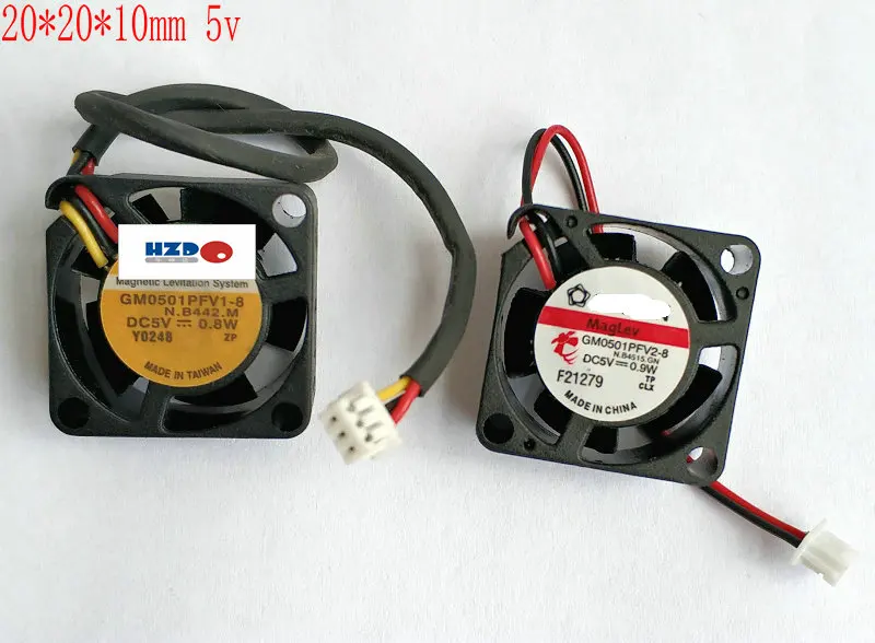 HZDO 2 см GM0501PFV1 8 GM0501PFV2 2010 5 в 0 Вт 9 вентилятор охлаждения 20*20*10 мм|cooling fan|5v cooling fancooling fan
