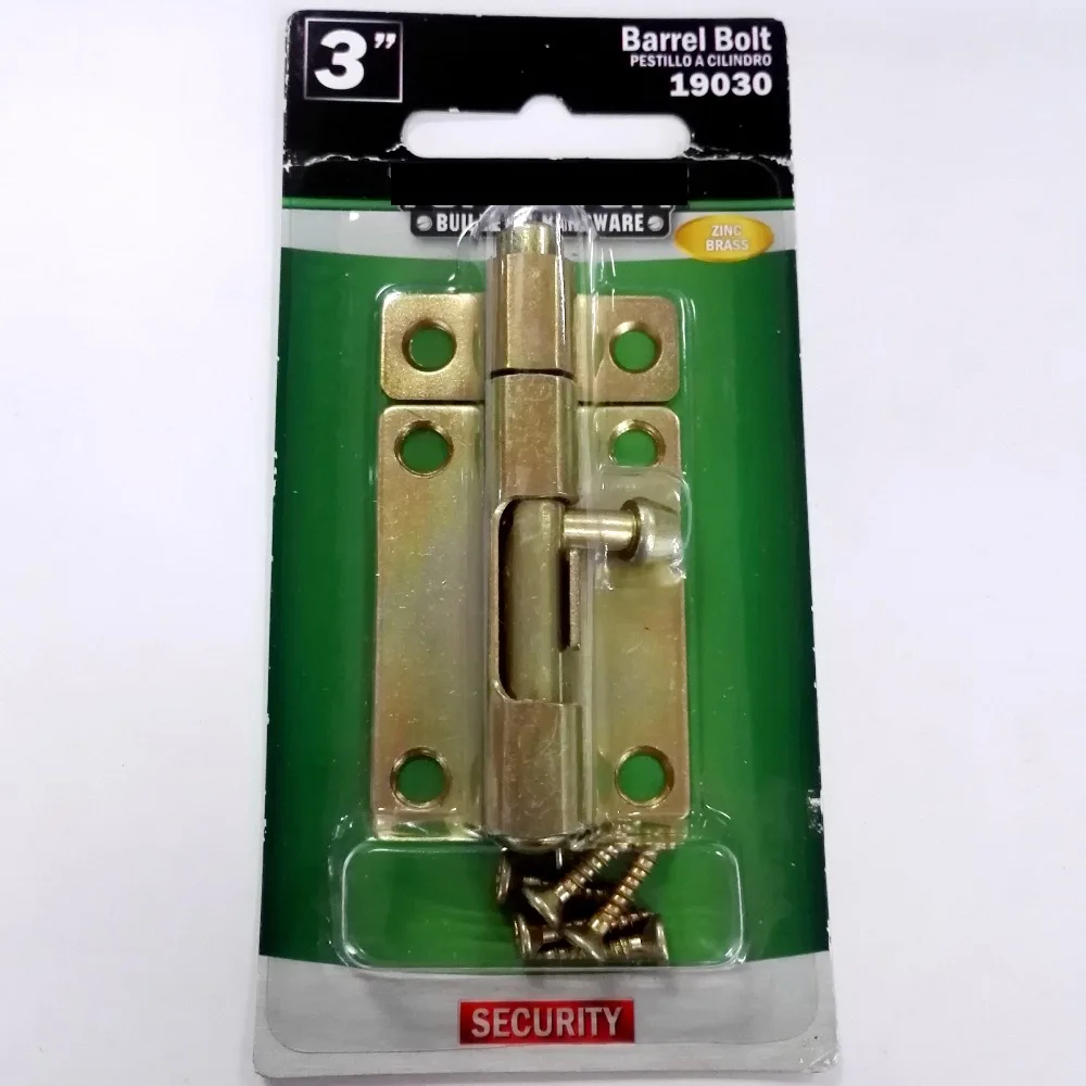 3 ''ствол болт двери защелка металлический раздвижной замок цинк латунь