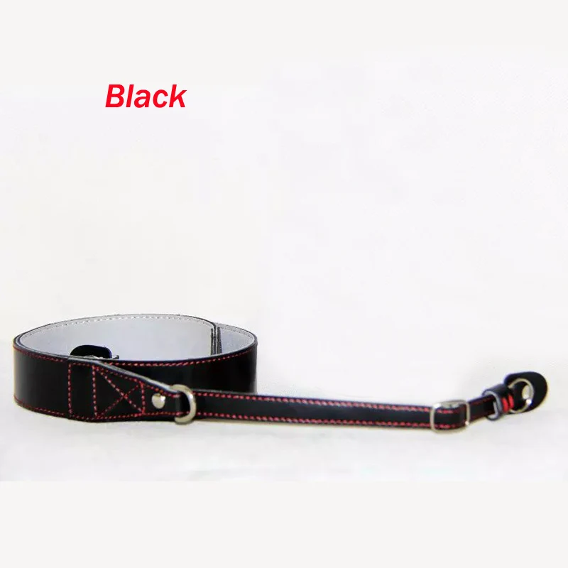 Black strap Винтаж из искусственной кожи DSLR быстро плечевой ремешок для камеры ремень шейный ремешок Fit Canon EOS R M100 M50 M10 M6 800D 1200D 200D 100D поцелуй м - Цвет: Black strap