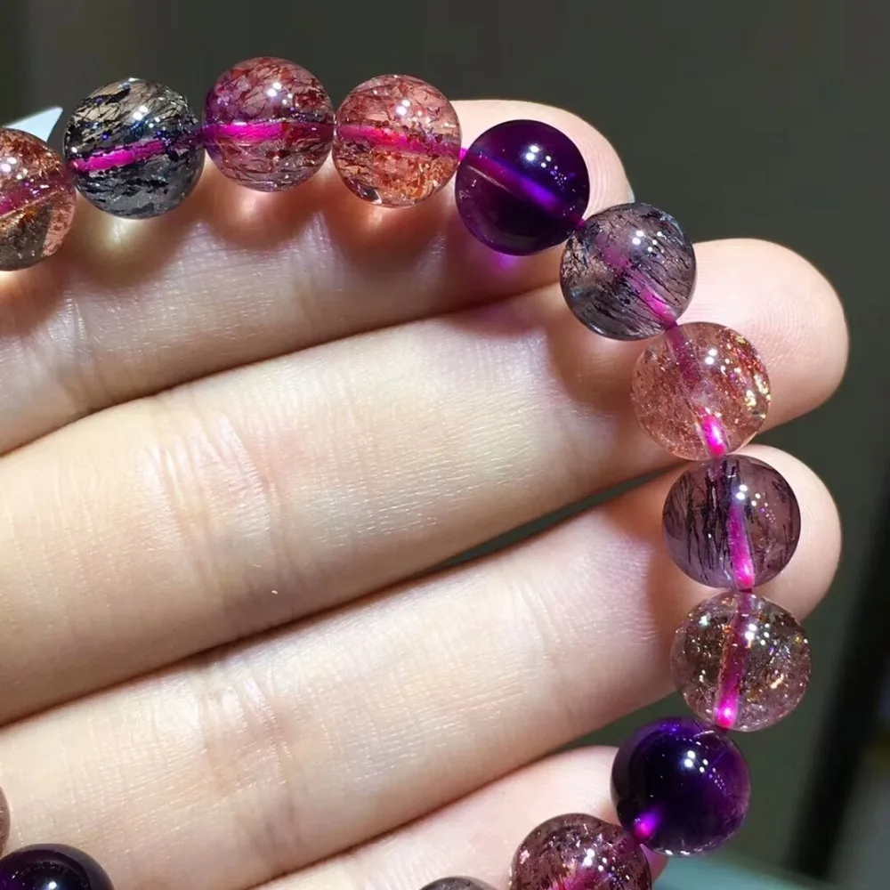 Оригинальный натуральный Lepidocrocite кварц Super 7 Seven Melody Stone 9 3 мм женские мужские