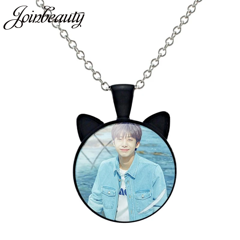 MN09 JOINBEAUTY, модное винтажное ожерелье Kpop Monsta X с кошачьими ушками, кулоны из стекла, ожерелье для мужчин и женщин, аксессуары MN07 - Окраска металла: MN09