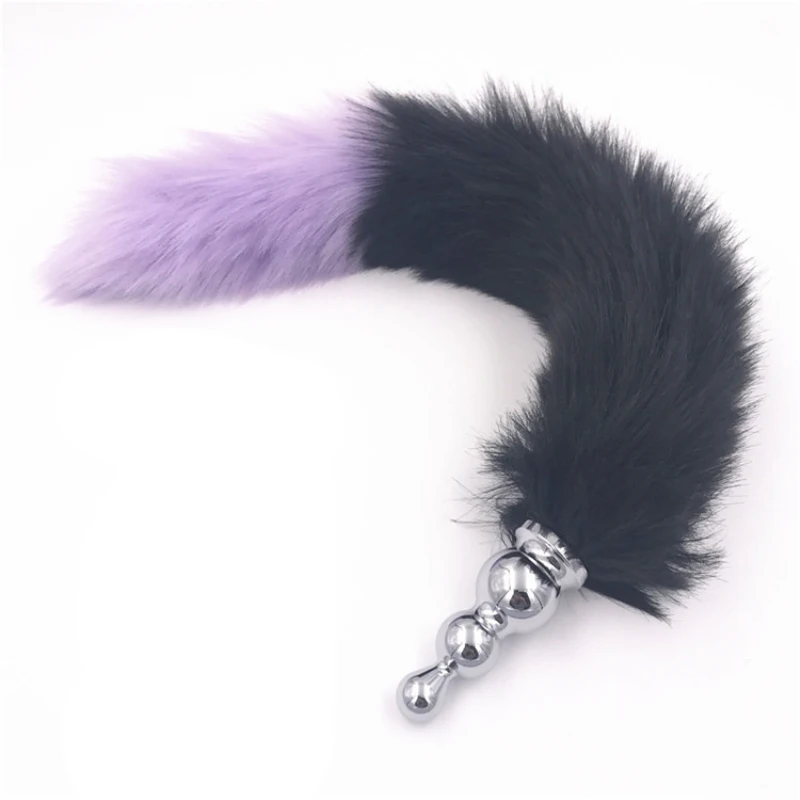 Анальная пробка 3 размера анальная из нержавеющей стали черный и фиолетовый топ