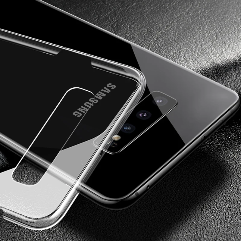 YISHANGOU жесткий прозрачный чехол для телефона samsung Galaxy S8 S9 S10 Plus S10E Note 8 9 A9 A8 A7 A6 пластиковый Противоскользящий чехол