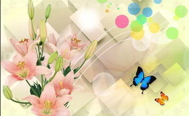 New large wallpaper Custom 3D TV backdrop of bright flowers mural wall paper papel de parede stickers201530 elect | Строительство и