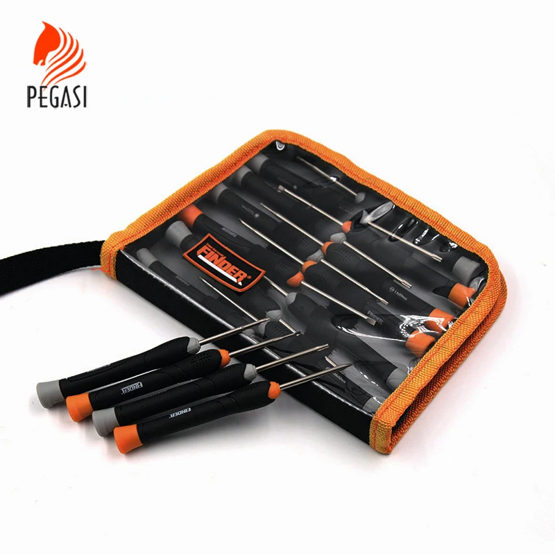 PEGASI Manual Screwdriver Batch Group Sets Of Mini Precision Clock 12 PCS Mobile Phone Eye Repair Kit | Инструменты