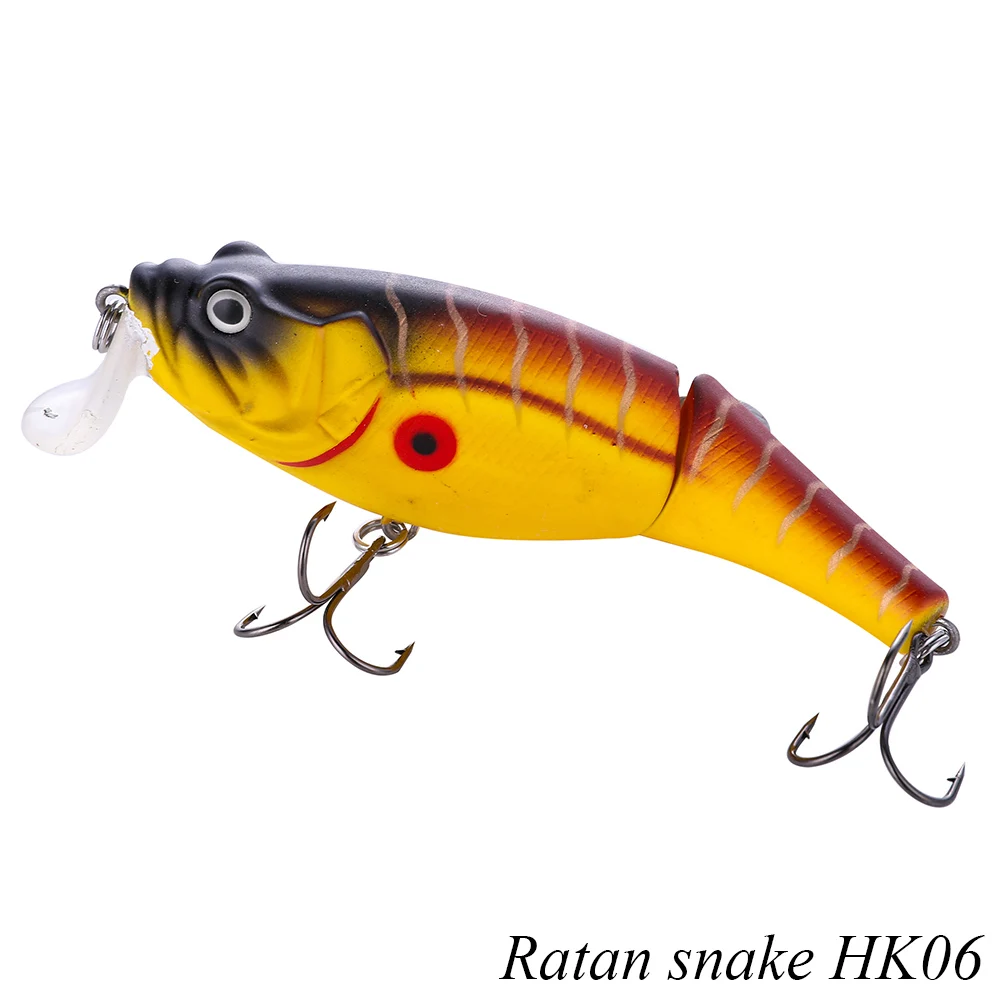 Ratan snake100HK06 Makebass 3,94 дюйма/0,82 унций приманки мульти-шарнирная плавающая приманка мелкая бегущая жесткая приманка рыболовные воблеры искусственные снасти для форели и т. Д - Цвет: Ratan snake100HK06