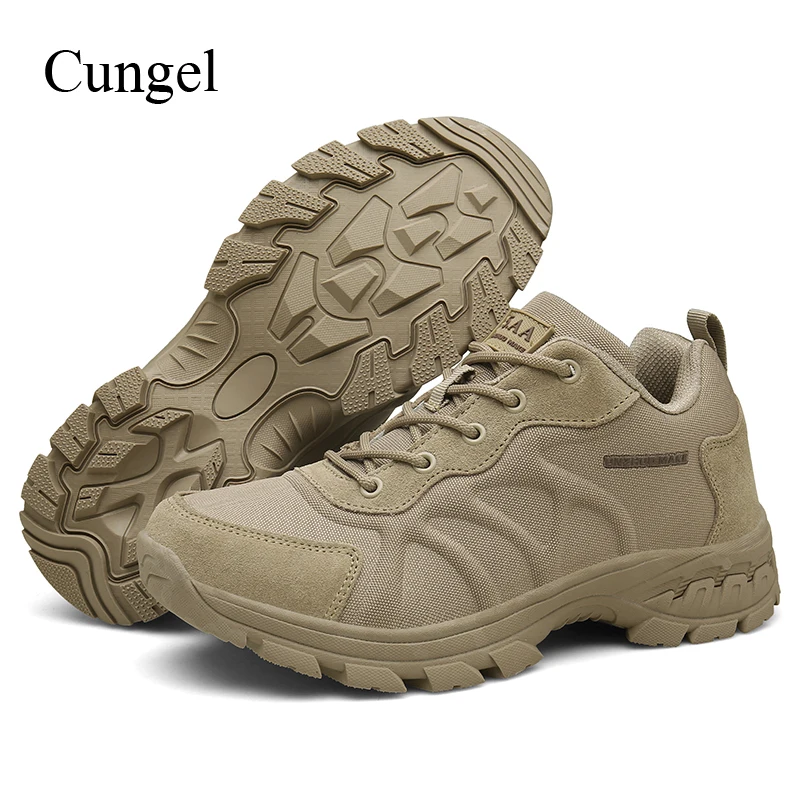 Cungel Мужская туристическая обувь большого размера армейская тактическая уличная