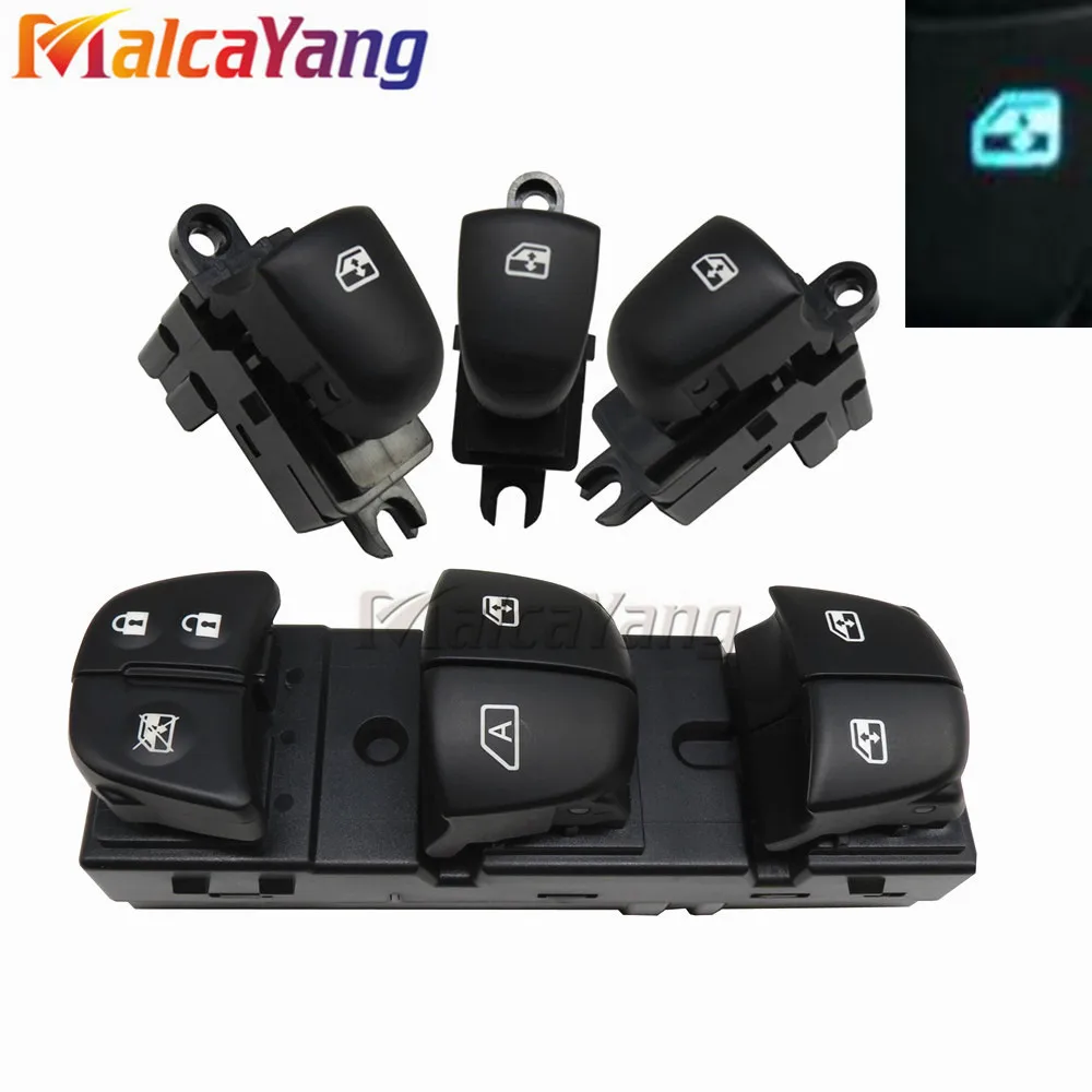 Ice blue light 3 цвета выбор 1 комплект со стороны водителя Электрический Мощный переключатель окна для Nissan Qashqai/Altima/Sylphy/Tiida/X-Trail - Цвет: Ice blue light