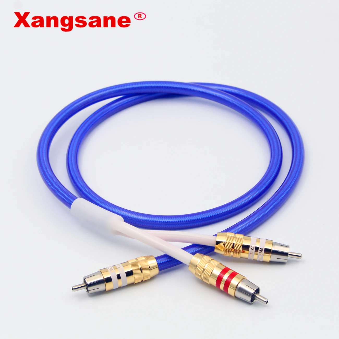 Xangsane Hi Fi 1RCA в 2RCA кабель end 4 ядра бескислородная медь посеребренный Двойной RCA