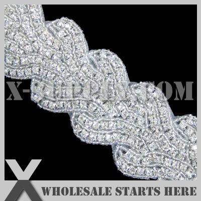 Aplique de diamantes de imitaci&oacute;n para banda, diadema y boda, env&iacute;o gratis-0